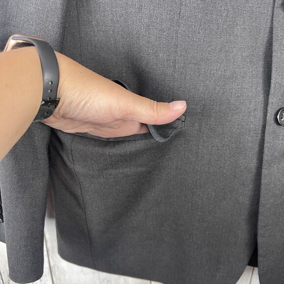 Banana Republic Modern Jacket Men's Sz 40R Black Wool Suit Business Professional - Picture 4 of 12